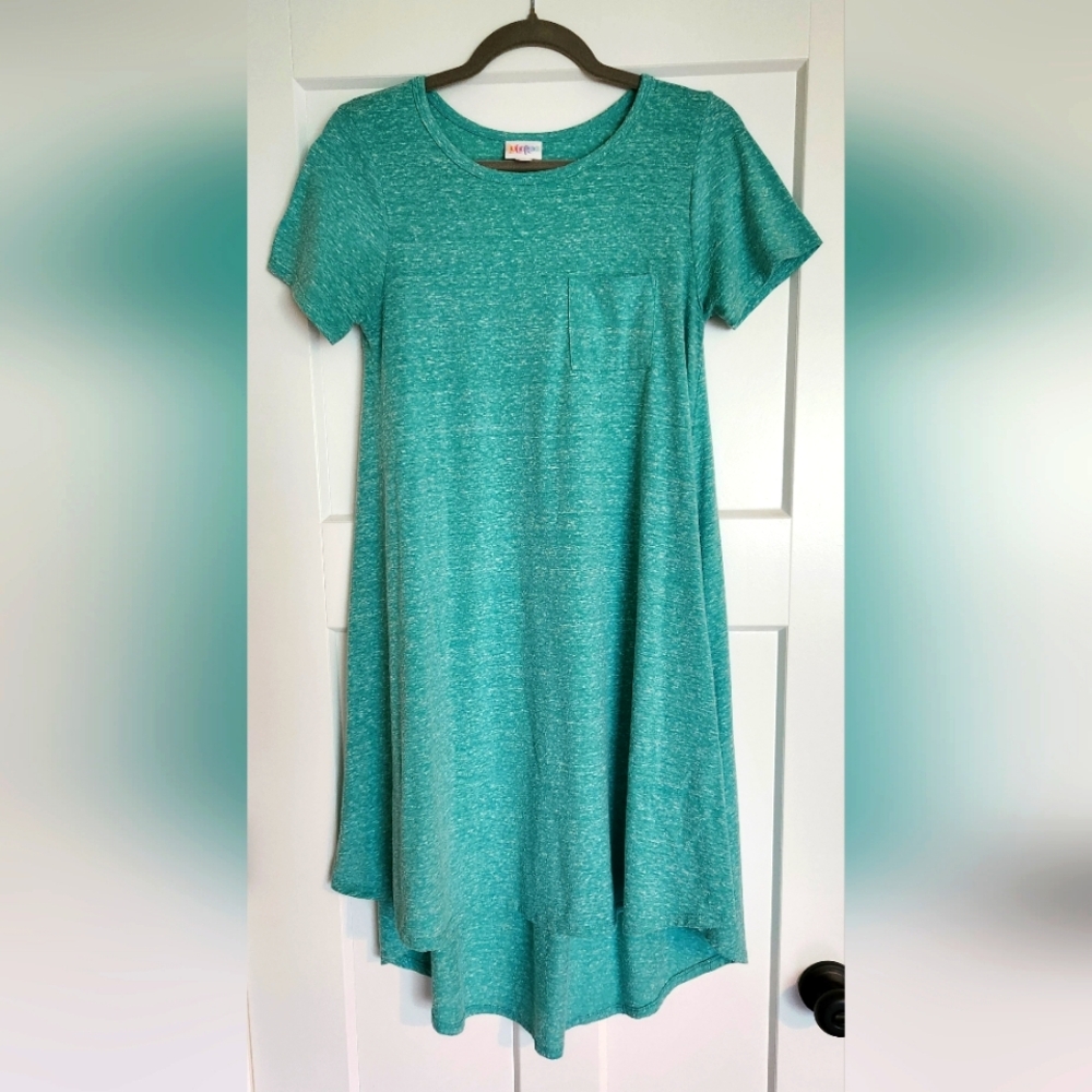Women's Teal Heathered Dress LuLaRoe